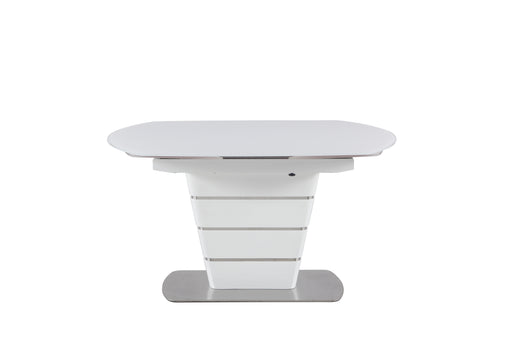 Contemporary White Motion-Extendable Dining Table CHARLOTTE-DT