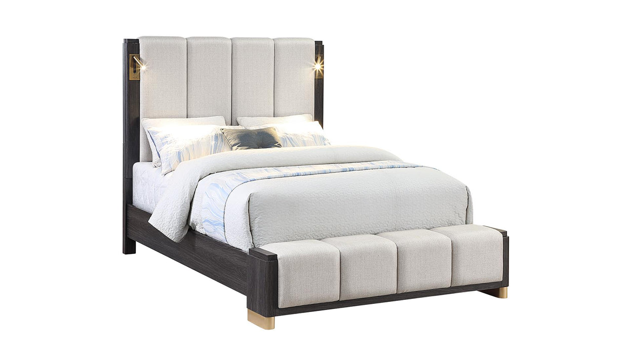 Clifton Bed – Clifton King Bed Charcoal Gray by Galaxy Home Furnishings