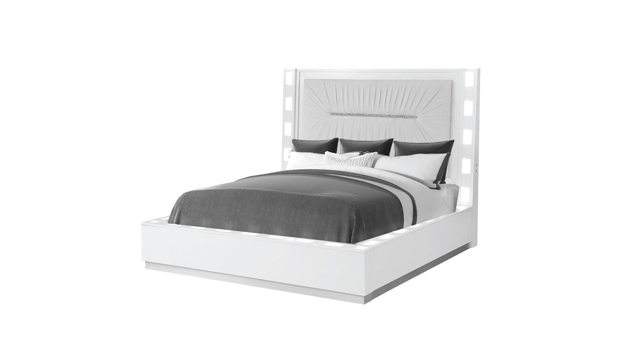 Coco Bed – Coco King Bed Milky White by Galaxy Home Furnishings