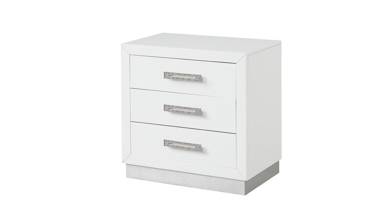 Coco Nightstand – Coco Nightstand Milky White by Galaxy Home Furnishings