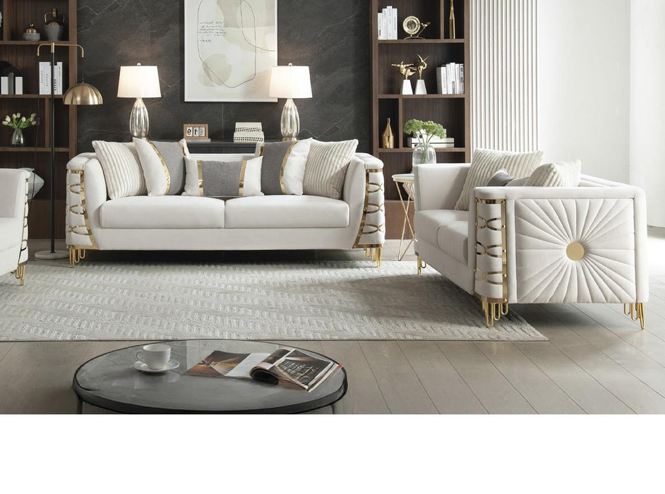 Contessa Living Room Set – Contessa 2 Pc Living Room Set in Beige by Galaxy Home Furnishings