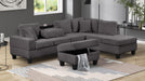 Cozy Sectional – Cozy Sectional Sofa with Ottoman Gray by Galaxy Home Furnishings
