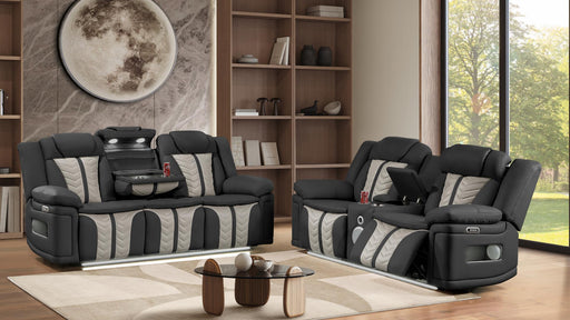 Cruiser Living Room Set – Cruiser 2 Pc Living Room Set in Black by Galaxy Home Furnishings