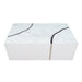 Timeless Modern Design White Coffee Table with Silver Accent