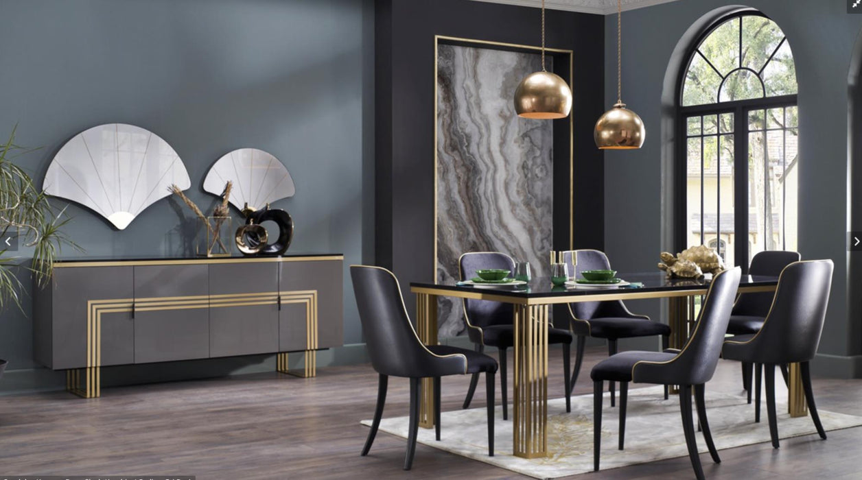 Carlino Console Mirror - Prada Grey