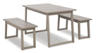 Loratti Dining Table and Benches (Set of 3)