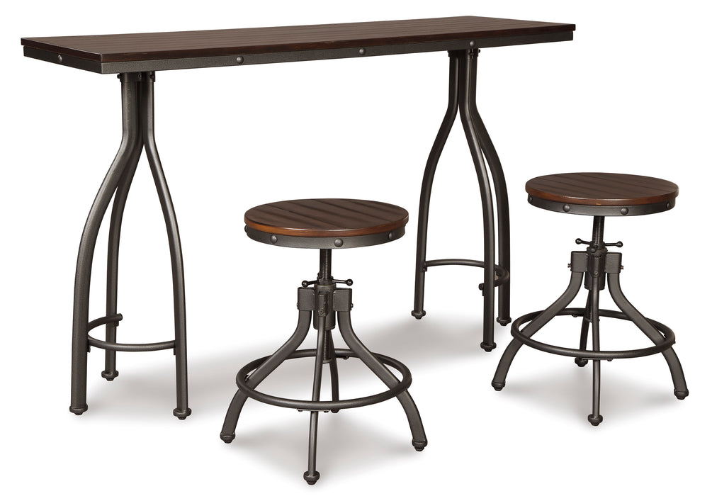 Odium Counter Height Dining Table and Bar Stools (Set of 3)