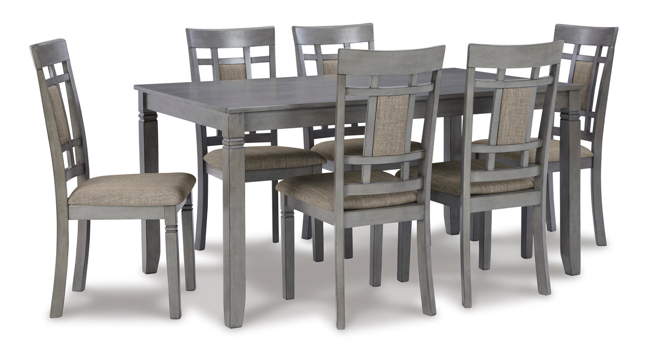 Jayemyer Dining Table and Chairs (Set of 7)