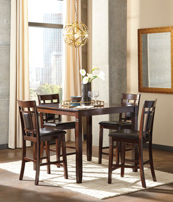 Bennox Dining Table and Chairs with Bench (Set of 6) - Brown/Beige