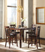 Bennox Dining Table and Chairs with Bench (Set of 6) - Brown/Beige