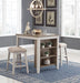 Skempton Dining Table and Chairs (Set of 7) - White;Brown/Beige