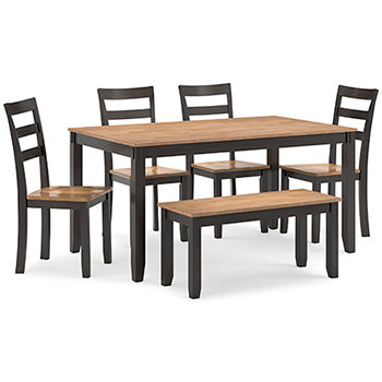 Gesthaven Counter Height Dining Table and 4 Barstools (Set of 5) - Brown/Beige