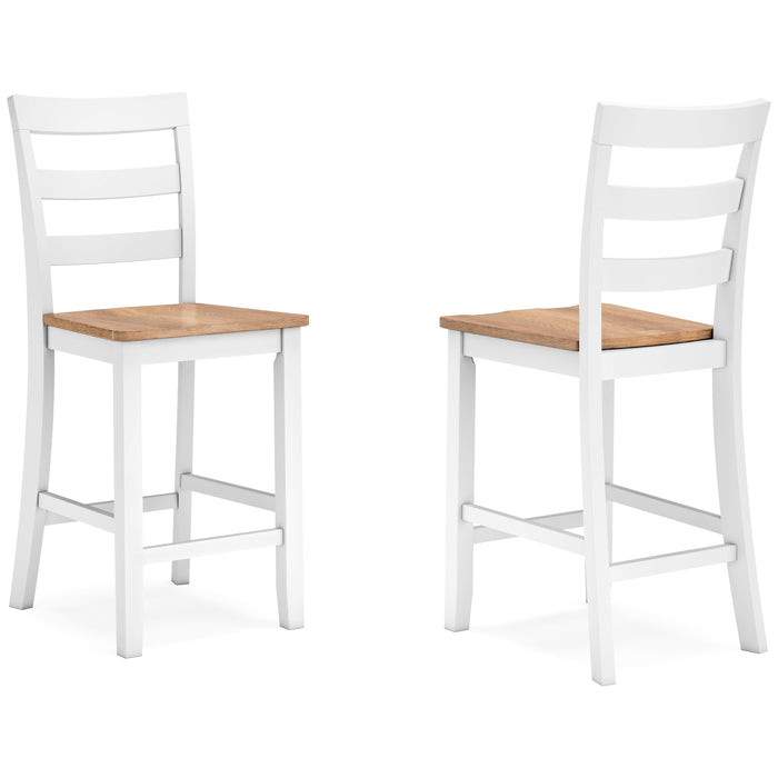 Gesthaven Counter Height Dining Table and 2 Barstools