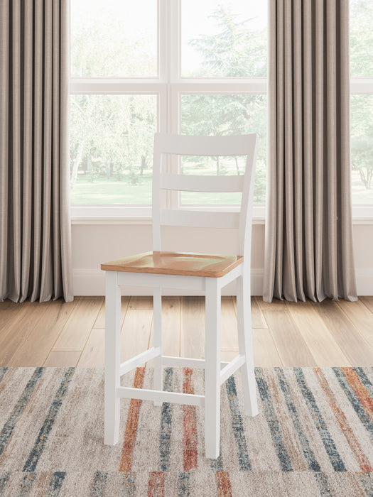 Gesthaven Counter Height Dining Table and 2 Barstools