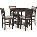 Langwest Dining Table and 4 Chairs (Set of 5) - Brown/Beige