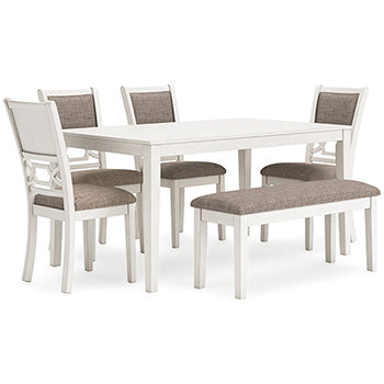 Erinberg Dining Table and 4 Chairs (Set of 5) - White