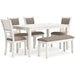 Erinberg Dining Table and 4 Chairs (Set of 5) - White