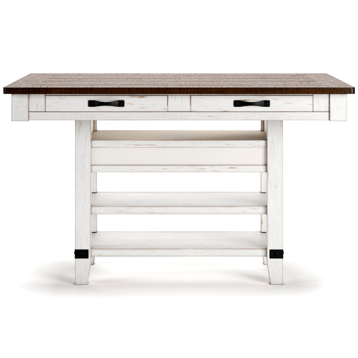 Valebeck Counter Height Dining Table and 4 Barstools