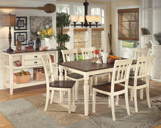 Whitesburg Dining Table and 6 Chairs with Server