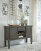 Hallanden Counter Height Dining Extension Table - Black/Gray