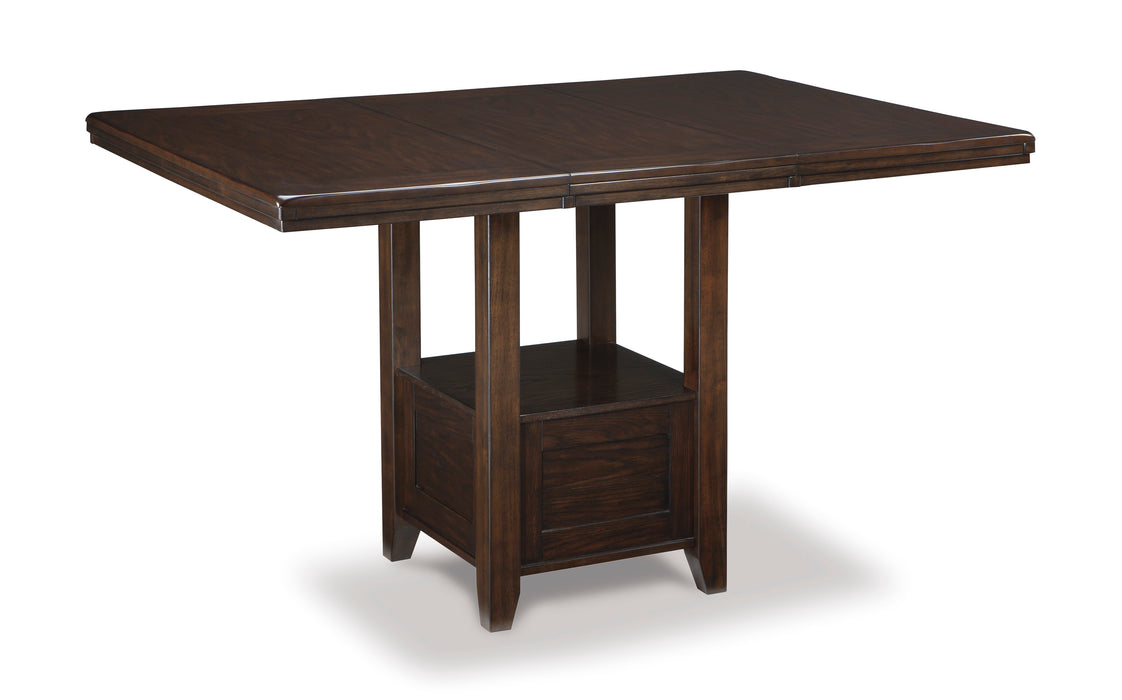 Haddigan Counter Height Dining Table, 4 Barstools and Server