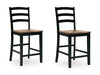 Wildenauer Dining Chair (Set of 2) - Black/Gray;Brown/Beige
