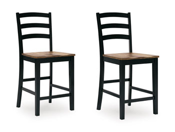 Wildenauer Dining Chair (Set of 2) - Black/Gray;Brown/Beige