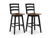 Wildenauer Dining Chair (Set of 2) - Black/Gray;Brown/Beige