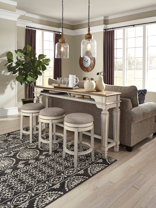 Realyn Counter Height Dining Table and 3 Barstools