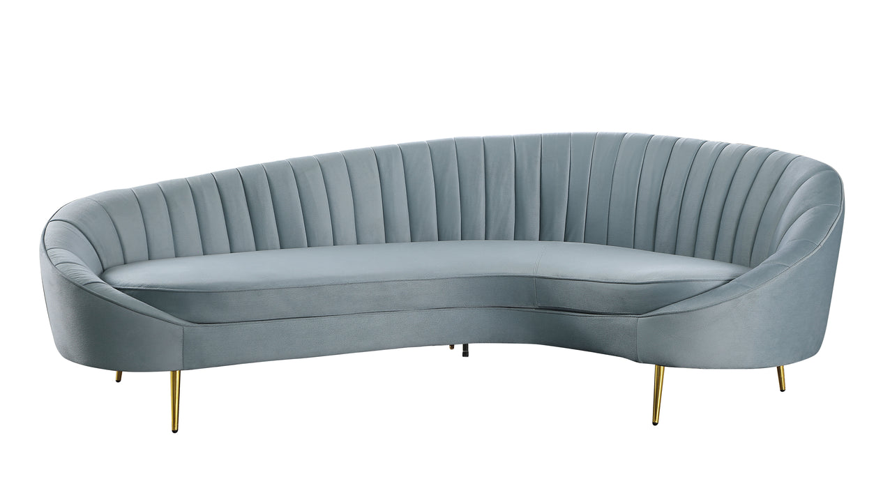Modern Chaise-Style Sofa w/ Pet & Stain Resistant Fabric DALLAS-SFA-TEAL