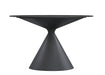 Contemporary Ceramic Top Table w/ Cone Shaped Base DAPHNE-DT-BLK