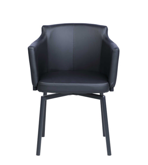 Modern Club Arm Chair w/ Memory Swivel - 2 per box DEMI-AC-BLK