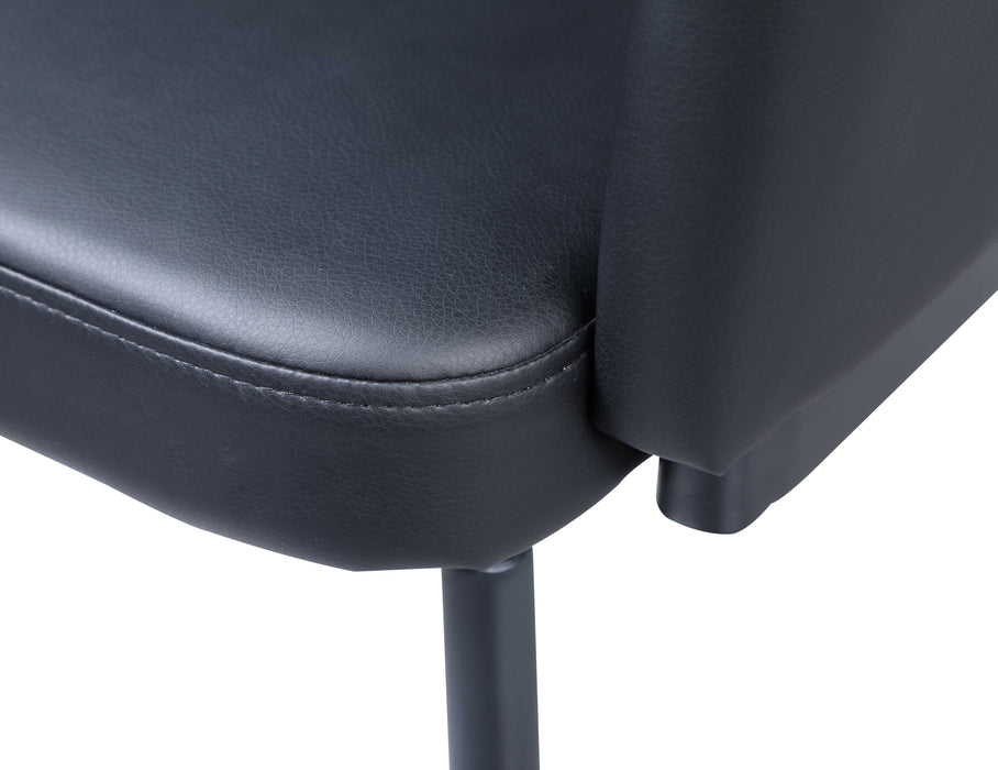 Modern Club Arm Chair w/ Memory Swivel - 2 per box DEMI-AC-BLK