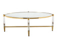Oval Tempered Glass Cocktail Table DENALI-CT-OVL