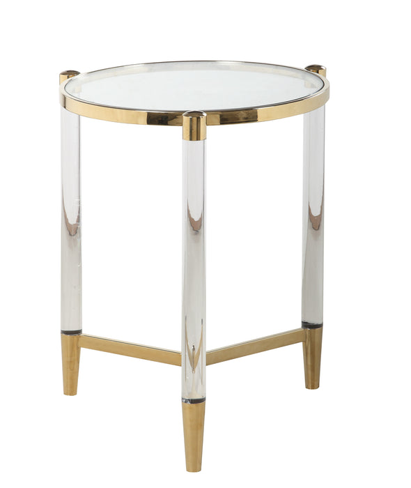 Round Tempered Glass Lamp Table DENALI-LT