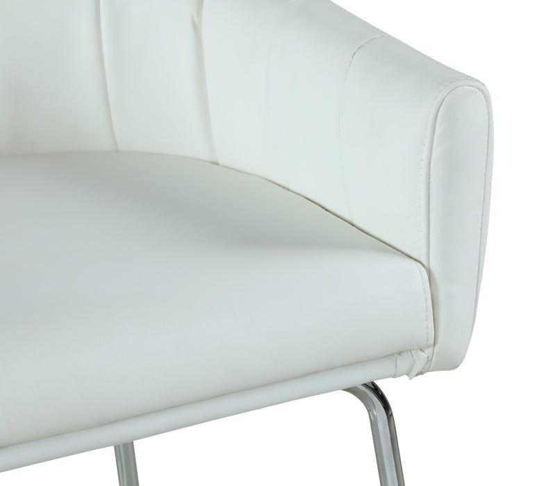 Contemporary Channel Back Counter Stool DENISE-CS-WHT