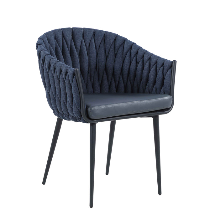 Modern Arm Chair w/ Weave Back - 2 per box DINA-AC-BLU