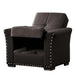 Ottomanson Diva Collection Upholstered Convertible Armchair with Storage