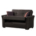 Ottomanson Diva Collection Upholstered Convertible Loveseat with Storage