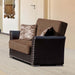 Ottomanson Diva Collection Upholstered Convertible Loveseat with Storage