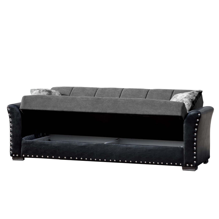 Ottomanson Diva Collection Upholstered Convertible Sofabed with Storage