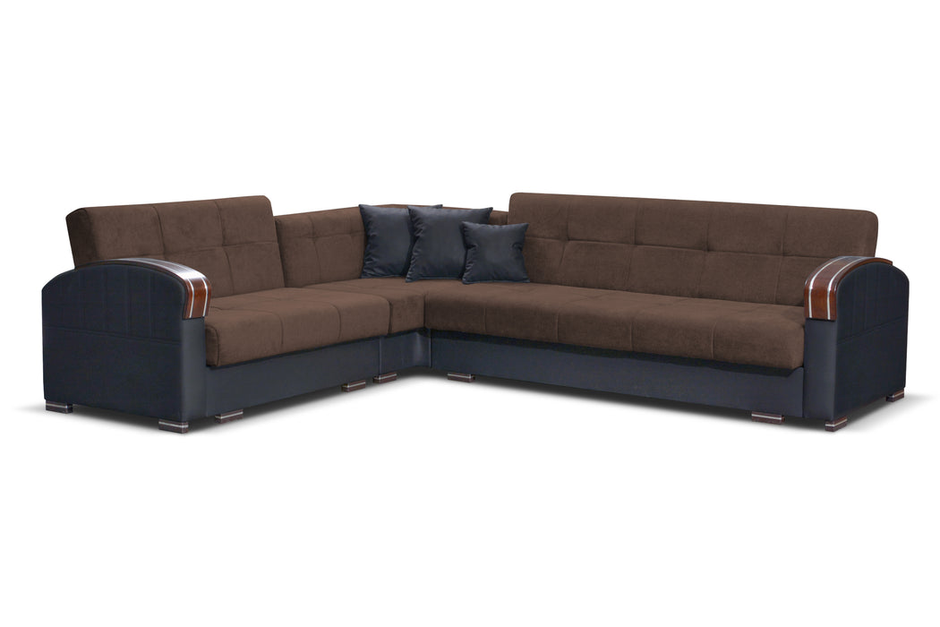 SAMANTHA SECTIONAL BROWN-By Skyler Furniture