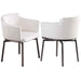 Contemporary Club Style Arm Chair w/ Black Chrome Legs & Memory Swivel - 2 per box DUSTY-AC-BKC-WHT