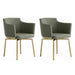 Contemporary Club Arm Chair w/ Golden Legs & Memory Swivel - 2 per box DUSTY-AC-GLD-OLV