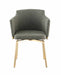 Contemporary Club Arm Chair w/ Golden Legs & Memory Swivel - 2 per box DUSTY-AC-GLD-OLV