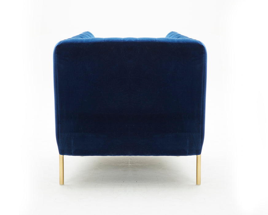 Deco Chair in Blue Fabric 17663-B-C