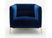 Deco Chair in Blue Fabric 17663-B-C