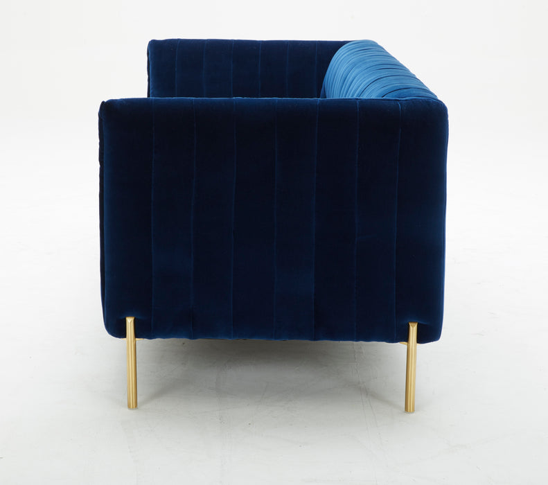 Deco Chair in Blue Fabric 17663-B-C