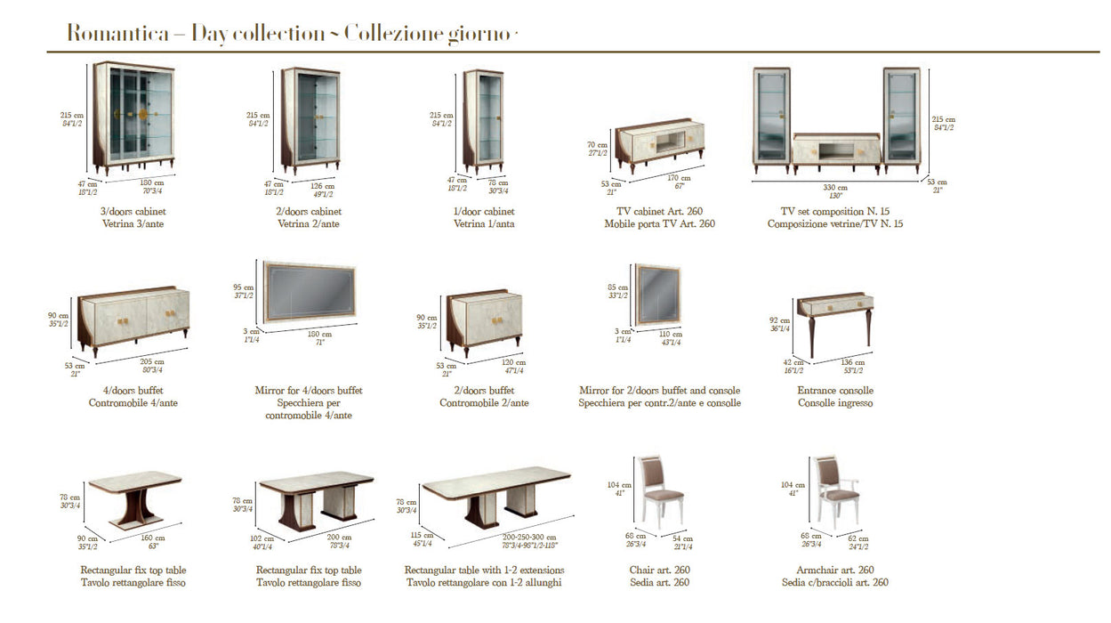Romantica 4 Door buffet / Mirror