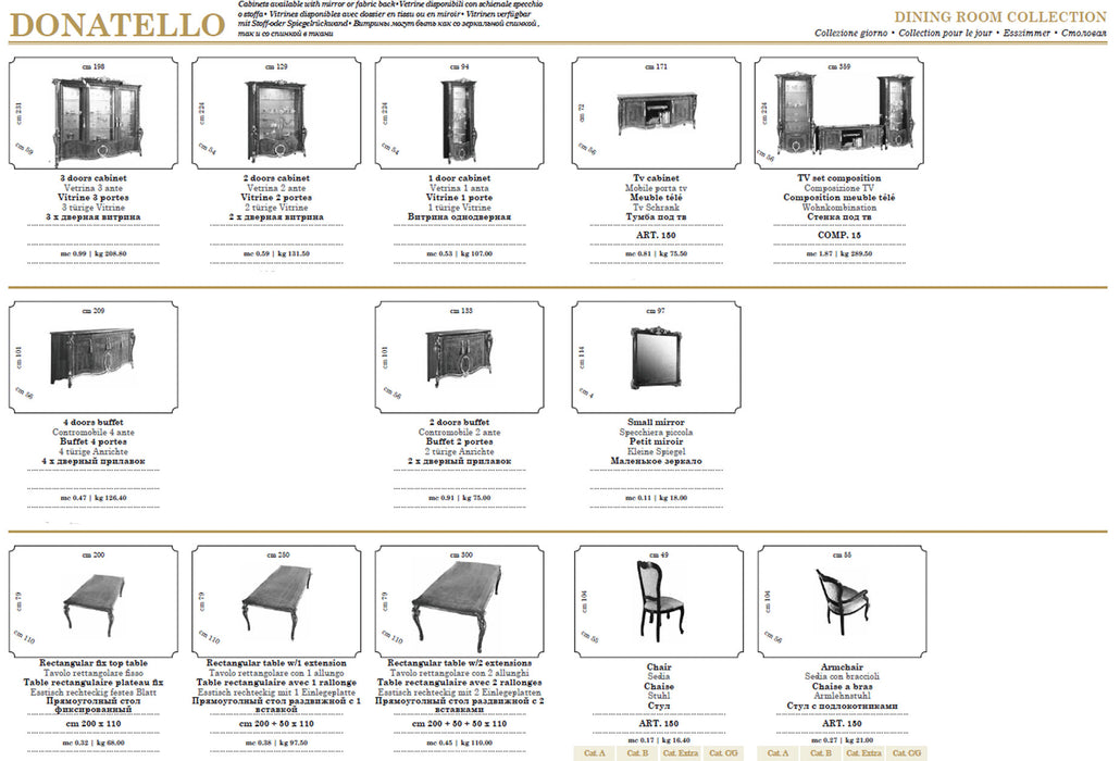 Donatello Dinning with Sovrana chairs
